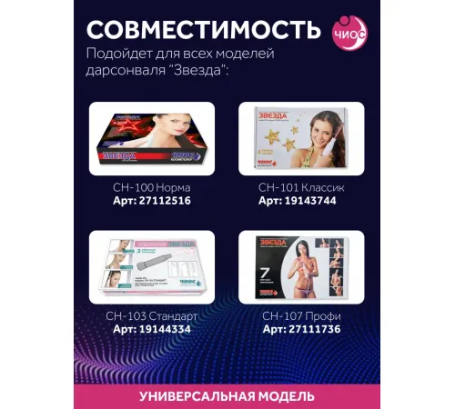 Насадка (электрод) "Капля" к дарсонвалю в подарочной упаковке